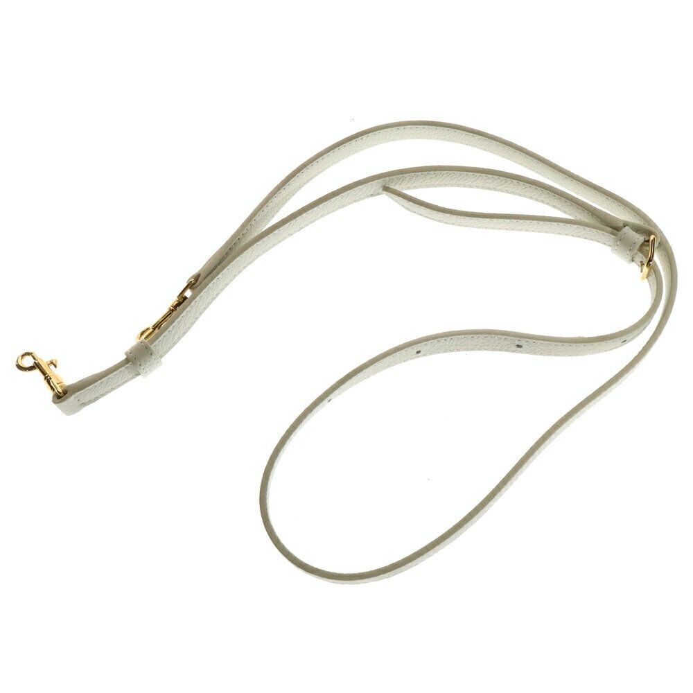 CELINE Cuir Triomphe Logo Cabas Drawstring Leather Hand Shoulder Bag White - Picture 6 of 6